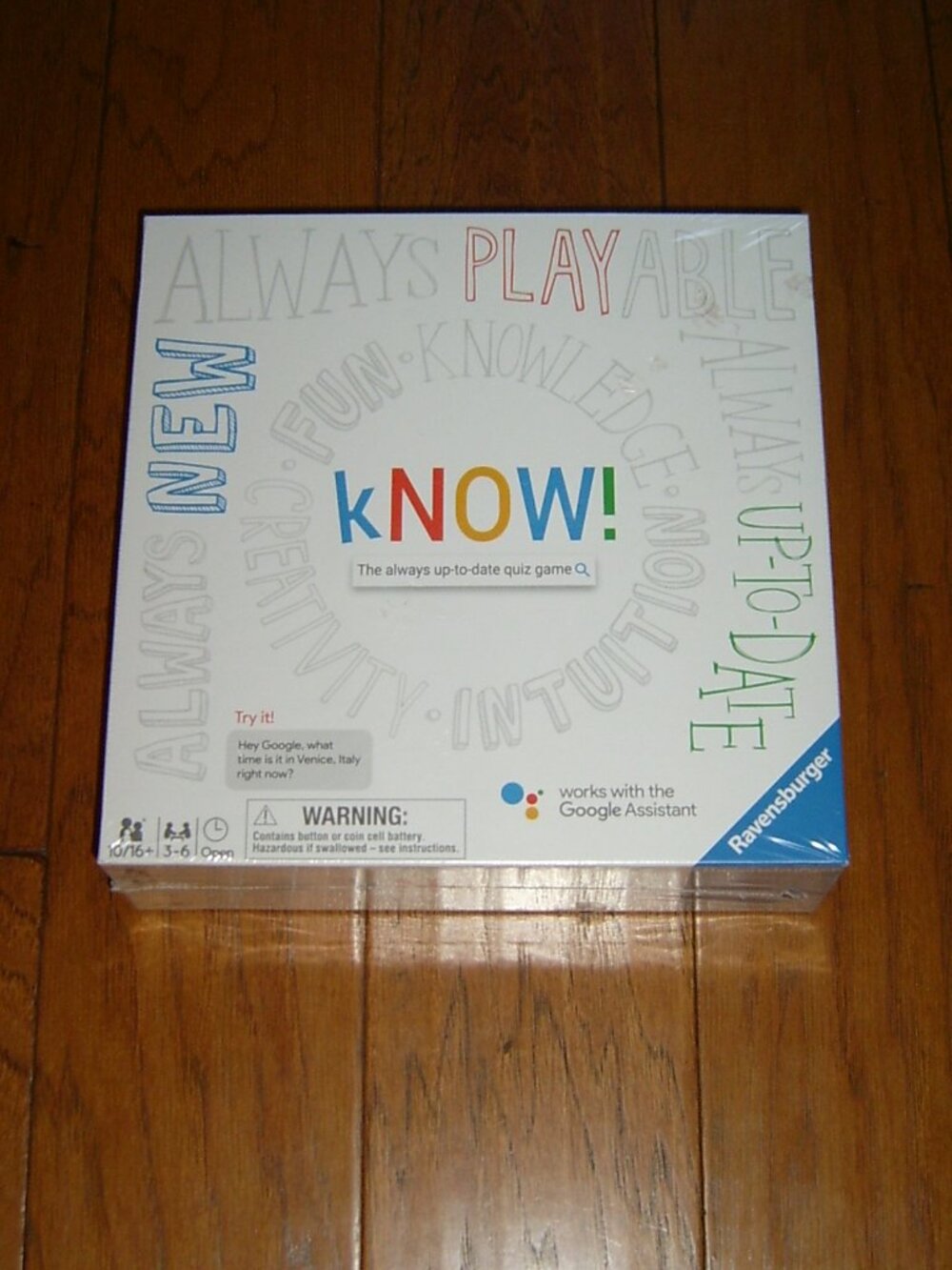 Know! The always up to date quiz game. Works with Google Assistant. NEW, SEALED